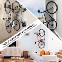 Pack de 4 Soportes de Pared para Bicicletas Dimensiones: Aprox. 26 x 11 x 12 cm. Cada soporte puede soportar hasta 30 kg, lo que los hace ideales para bicicletas de montaña, carretera, eléctricas, BMX y más. - details 2
