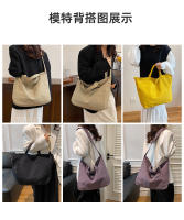 Bolso De Hombro Para Mujer De Lona Gran Capacidad Estilo Literario Ligero Y Sencillo Bolso Cruzado Con Manija De Viaje - details 7