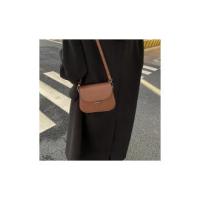 Bolso Cruzado de cuero PU para Mujer, Cartera de diseño, semicircular, estilo Retro, at fashion - details 16