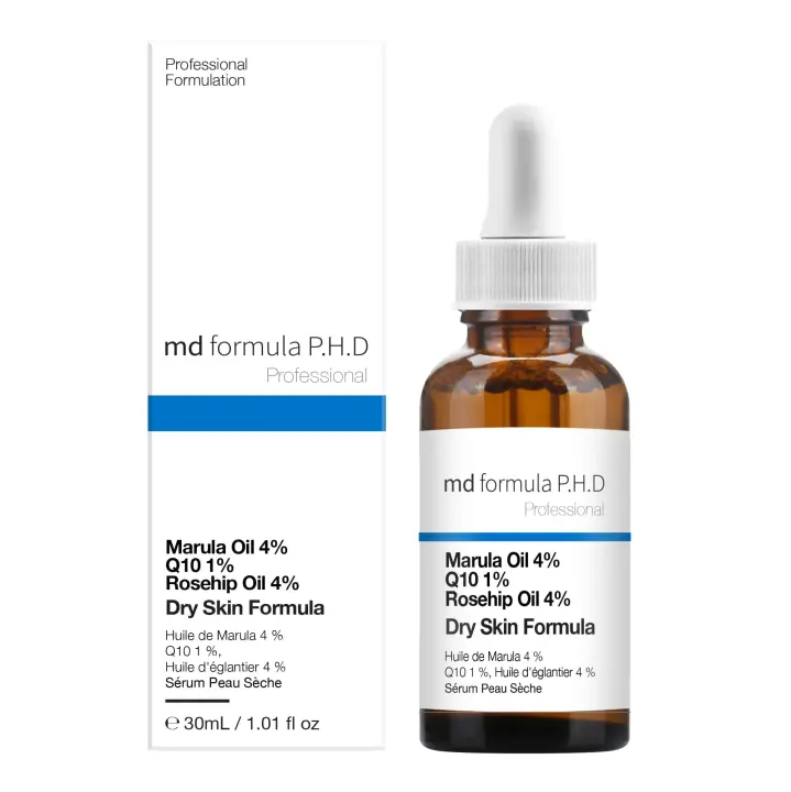 MD Formula Pieles Secas - Aceite de Marulua 4%, Q10 1%, Aceite de Rosa Mosqueta 4% - 1