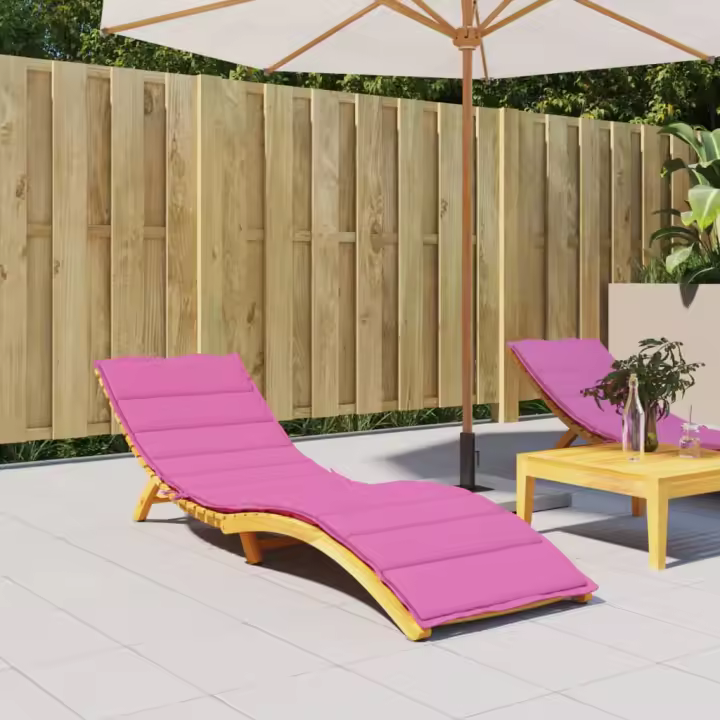 vidaXL Cojín de tumbona tela Oxford rosa - 1