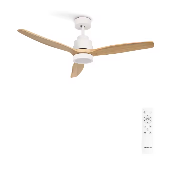 CREATE - Ventilador de techo 40W silencioso Ø132 cm 100% madera - WIND STYLANCE SPECIAL EDITION - 1