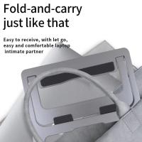 Soporte metal plegable de mesa, soporte ajustable de aluminio para ordenador portátil y tableta, soporte portátil para viaje y trabajo, disipación de calor - details 1