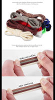 1 Par De Cordones Elásticos Para Zapatos Redondos De Metal Sin Nueces Para Mujeres Y Hombres Accesorios De Lazos Para Zapatillas - details 3