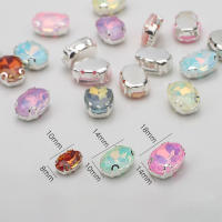 Accesorios De Zapatos Y Ropa DIY De Diamante Oval D-Shaped Tamaño Múltiple Brillante De Cuentas De Cristal Para Manualidades - details 1