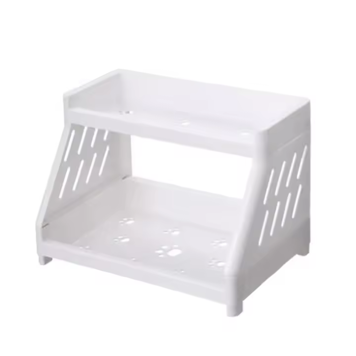 Organizador De Escritorio Blanco Con Dos Niveles Para Almacenamiento Y Exhibición De Suministros De Oficina Y Stationery - 1