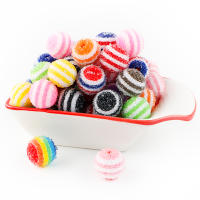 20Pcs Bolas De Acrílico Redondas De 20mm Colores Mixtos Para Joyería DIY Accesorios De Manualidades Bebidas De Azúcar - details 10