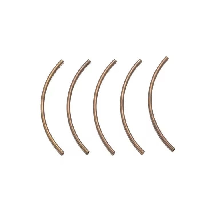 100pcs Lotes De Bolas De Espaciador Curvas Para Pulseras Y Collares DIY Accesorios De Joyería De Cobre Metálico Forma Redonda - 1