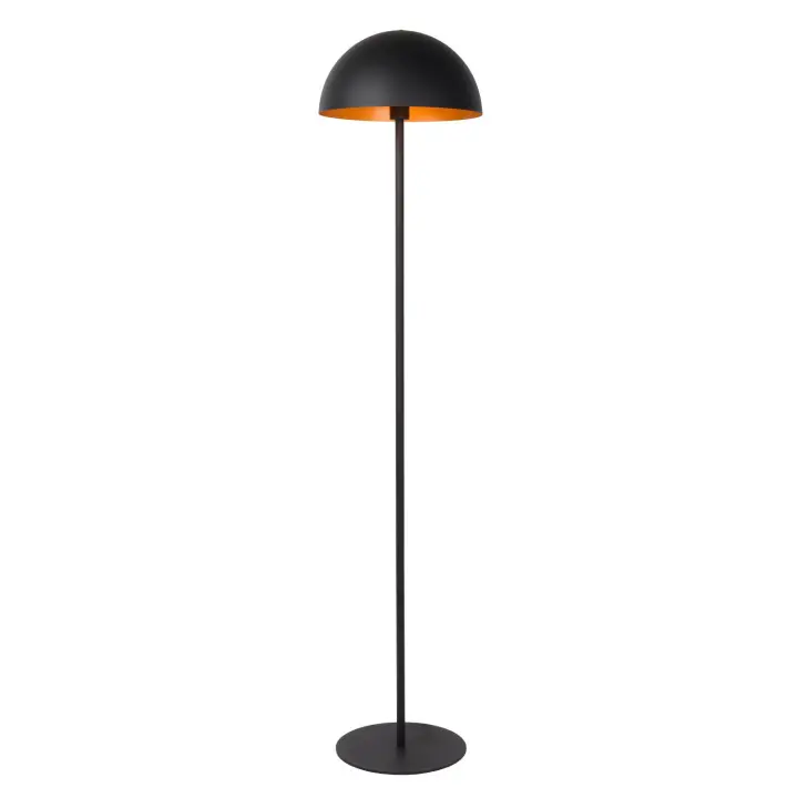 Lucide SIEMON - Lámpara de suelo - Ø 35 cm - 1xE27 - Negro - 1