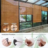 Persiana Enrollable Bambú Natural,Estor de bambú,Toldo Vertical,Balcón Privacidad Cortinas,Cortina Opacas,para Puertas/Ventanas/Balcones,Personalizable - details 1