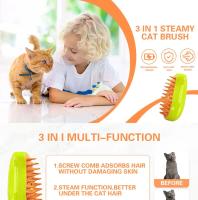 Cepillo Eléctrico Para Mascotas Cepillo De Pelaje Para Gatos Y Perros Con Spray De Vapor Masajeador Anti Voladores Para Limpieza De Pelo De Animales - details 0