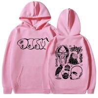 Sudadera De Capucha Imprimida De Metal Cara Para Hombre Y Mujer Estilo Hip Hop Casual Cuello Alto Acrílico Y Algodón Oversized Para Todas Las Estaciones - details 4
