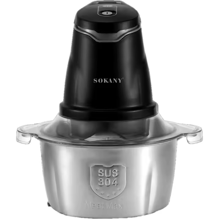 Lolek Picadora de Carne y Verduras Eléctrica 400W - Doble Cuchilla - Recipiente de Aluminio - 1