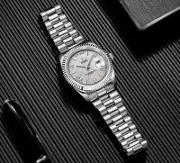Reloj Mecánico Para Hombre CADISEN Con Dial De Meteorito Calendario Completo Semana 100M Resistencia Al Agua Movimiento MIYOTA 8285 Acero Inoxidable Cristal De Zafiro - details 14