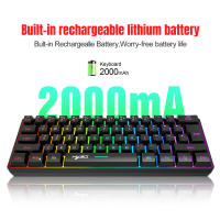 L500 Wired/Wireless Gaming Keyboard 61 Keys With Dynamic RGB Backlight For PC Laptop Gamer - details 5