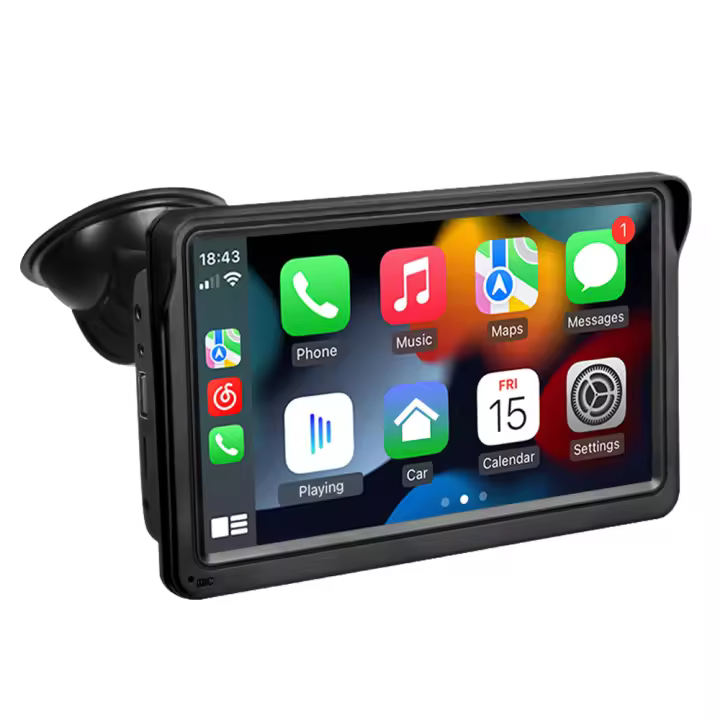 Reproductor Multimedia HIPPBQCC Para Coche Con Pantalla Táctil De 7'' CarPlay Inalámbrico Android Auto USB AUX Para Cámara Trasera - 1
