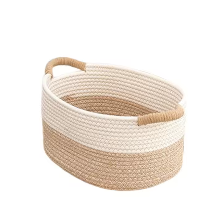Cesta De Alambre Tejida Para Organizar Y Almacenar Cesta Portátil De Regalo Para Baño Hogar Jardín De Bebés Escritorio Libros - 1