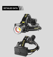 Linterna Frontal LED Potente 200000LM XHP300 Con Sensor Doble Luz Blanca Y Cálida Para Pesca Y Camping Impermeable 18650 - details 2
