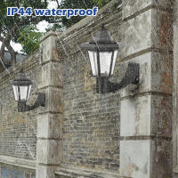 2Pcs Luz De Pared Solar Exterior IP44 Impermeable Con Auto Encendido Y Apagado Retro LED Para Jardín Lámpara De Fence Luz Hexagonal - details 6