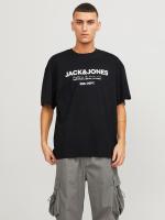 Jack & Jones hombre Camiseta de Algodón Regular Fit - Amplio Mod JJGALE Logo estampado Moda Casual Informal REF 247782 - details 7
