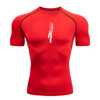 Camiseta De Compresión Deportiva Para Hombre Con Estampado Secado Rápido Transpirable Guardia Contra Rasguños Top De Entrenamiento Estrecho Para El Verano - details 11