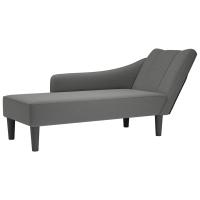 vidaXL Chaise longue con reposabrazos derecho tela color topo en color Taupé/Gris oscuro/Gris claro y más - details 1