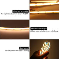 Tiras LED COB CCT 24V DC12V 608LEDs FCOB Luz Dimmable Doble Color 10MM PCB 1M 3M 5M Alta Densidad Flexibles Ra90 Cinta Lineal - details 7