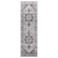 vidaXL Alfombra de interior/exterior diseño vintage ARBIZU 80x250 cm Color Rosa,  Multicolor,  Gris claro y mas Alfombras de área  Alfombra de Piso para Sala de Estar Dormitorio Habitación Salón - details 3