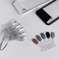 Palo De Muestra Para Uñas Postizas En Forma De Abanico Soporte Para Colores De Esmalte De Gel Plantillas De Uñas Práctica Paleta De Esmalte - details 5