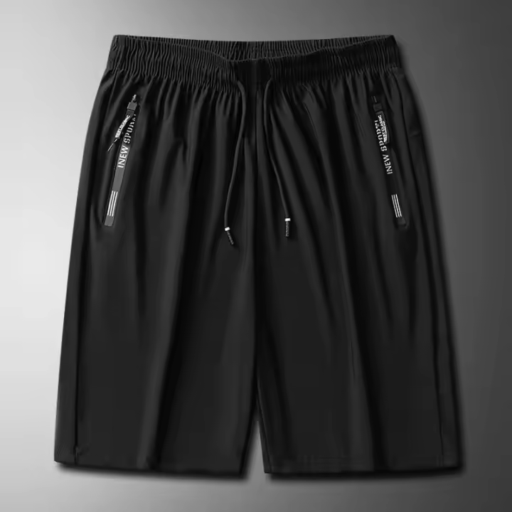 Shorts Cortos Deportivos Para Hombre Verano Secado Rápido Con Bolsillo Cierre Elástico Pierna Media Estilo Casual Fitness Running - 1