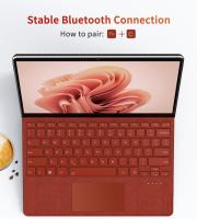 Teclado Con Trackpad Para Microsoft Surface pro 3 4 5 6 7 8 9 X Compatible Con Varios Idiomas Incluye Ruso Español Árabe Portugués Francés Hebreo Y Más Bluetooth Sin Cable - details 5