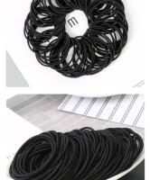Nuevo Set De 100 Piezas Cinturones Elásticos De Nylon Básicos Para Mujer 4CM Accesorios De Cabello Headwear Esponja De Pelo Para Moño - details 11