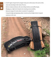 Pneumático Plegable TANKE MTB JILUER Para Bicicleta De Carretera Y Terreno Negro/Amarillo 60TPI Tamaños Variados 26×2.25/27.5×2.1/2.2/29×2.2/700×25C/20×1.35 - details 11