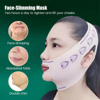 Máscara De Levantamiento Facial V Transpirable Reductor De Doble Mentón Bandaje Antiarrugas Para Forma De Rostro V-Line - details 0