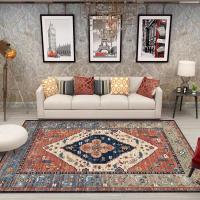 VIKAMA Alfombra De Estilo Persa Retro Plegable Y Lavable Imitación De Cachemira Para Entrada Puerta Dormitorio Sala De Estar Resistente Al Agua Y Antideslizante - details 3