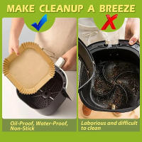 Papel De Hornear Para Air Fryer Y Barbacoa 50-300Pcs Tamaño 23/20/16cm Pad De Horno Desechable Y AntiAceite Para Platos Y Pastelería - details 3