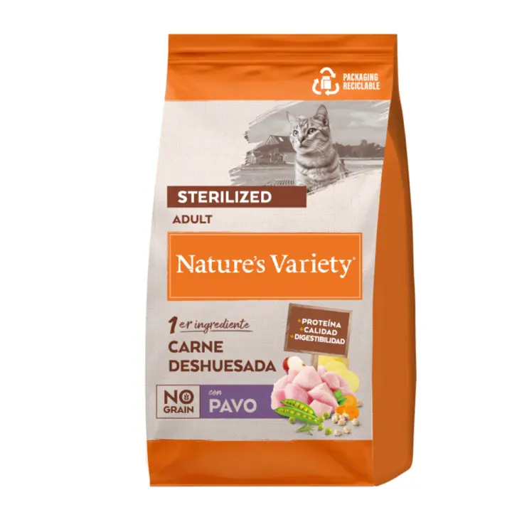 Nature's Variety No Grain Sterilized Adult Pavo Pienso para Gatos Esterilizados - 1