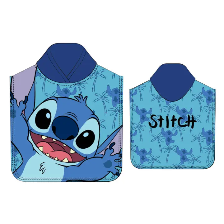 Poncho Toalla Stitch Disney Microfibra 55x100cm. - 1