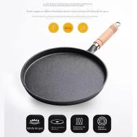 Sartén De Hierro Fundido 26cm No Apariados Antideslizantes Para Huevos Tortitas De Harina Carne a La Parrilla En Estufa Y Inducción Cocina - details 11