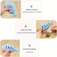 Juguete Interactivo Para Gatos En Forma De Octopus Alimento Puzzle Y Mordedor Dental De Silicona Juguete Auto-entretenido Para Mascotas - details 0