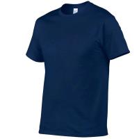 Camiseta De Algodón Suelta Para Hombre Estampado Sólido Cuello Redondo Manga Corta Deportiva Transpirable Y De Secado Rápido - details 2