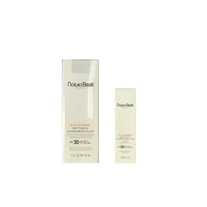 Natura Bisse c+c vitamin dry touch sunscreen fluid spf 30 protector solar reafirmante 30 ml + minitalla premium diferente de regalo - 1