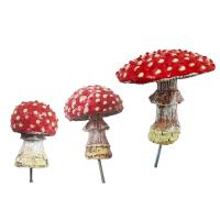 Decoración De Jardín Mágico Miniatura Resina Escultura De Hongo Que Brilla En La Oscuridad Para DIY Casa De Muñecas Estilo Pastoral - details 3