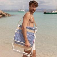 Flamingueo Silla Playa Ligera Plegable Asa para Transporte Tejido Poliéster y Aluminio Cojín Acolchado 62 x 51,5 x 49 cm - details 7