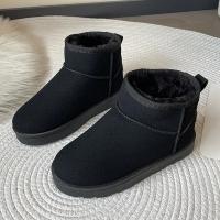 Botas De Nieve Para Mujer 2024 Plataforma Ankle Sueda Cálido Casuales Invierno Nueva Gruesa Moda Botines Cordón Material Superior Corduroy Suave - details 28