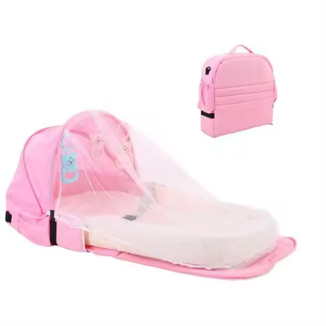 Portable Baby Beds Boys Girls Mosquito Proof Folding Nest Convenient Outdoor Travel Crib Newborn Bassinet Infant Sleeping Basket - 1