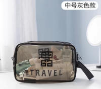 MEJORADA Bolsa Neceser de Viaje Transparente PVC Individual Tamaño Mediano con Asa Lateral con Ceremallera - details 1