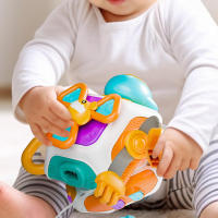 Juguete Sensorial Montessori Para Bebés Cuadrado De Actividades Educativas Para Niños De 1 a 3 Años Viaje Motor Colorido ABS - details 1