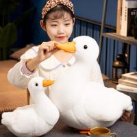 Peluche Realista De Pato Kawaii Almohada Divertida Para Niños Y Mascotas Regalo De Cumpleaños Simulado De Animal De Peluche Blanco - details 2