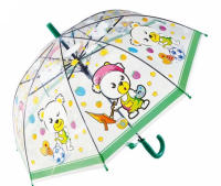 J.S ONDO Paraguas Transparente Bastón Plegable, 50cm Cerrado de NIÑO O NIÑA, Automático, 8 Varillas Resistente Al Viento,DIBUJO ANIMADO - details 3